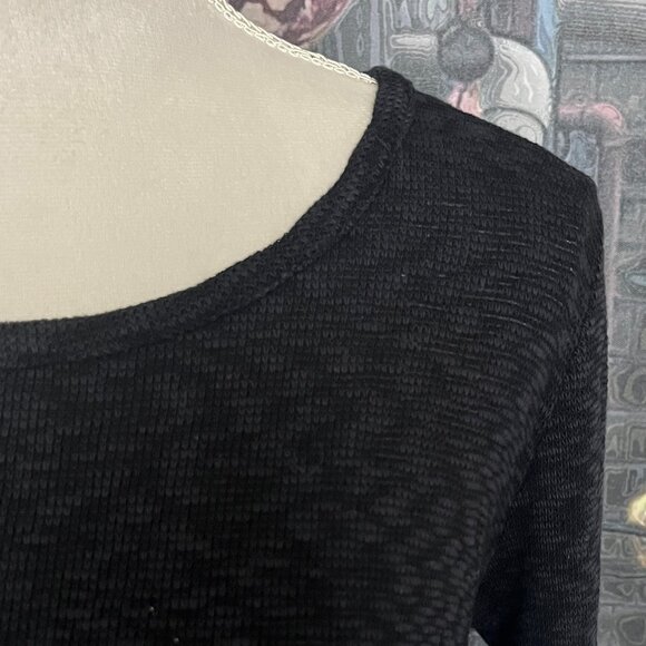 Pebble and Stone Black/Gray Lightweight Sweater S - Picture 2 of 7